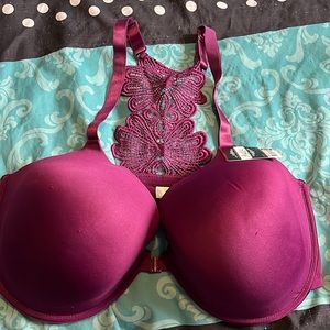 Angelina 42DD Front Open Lace Back Bra